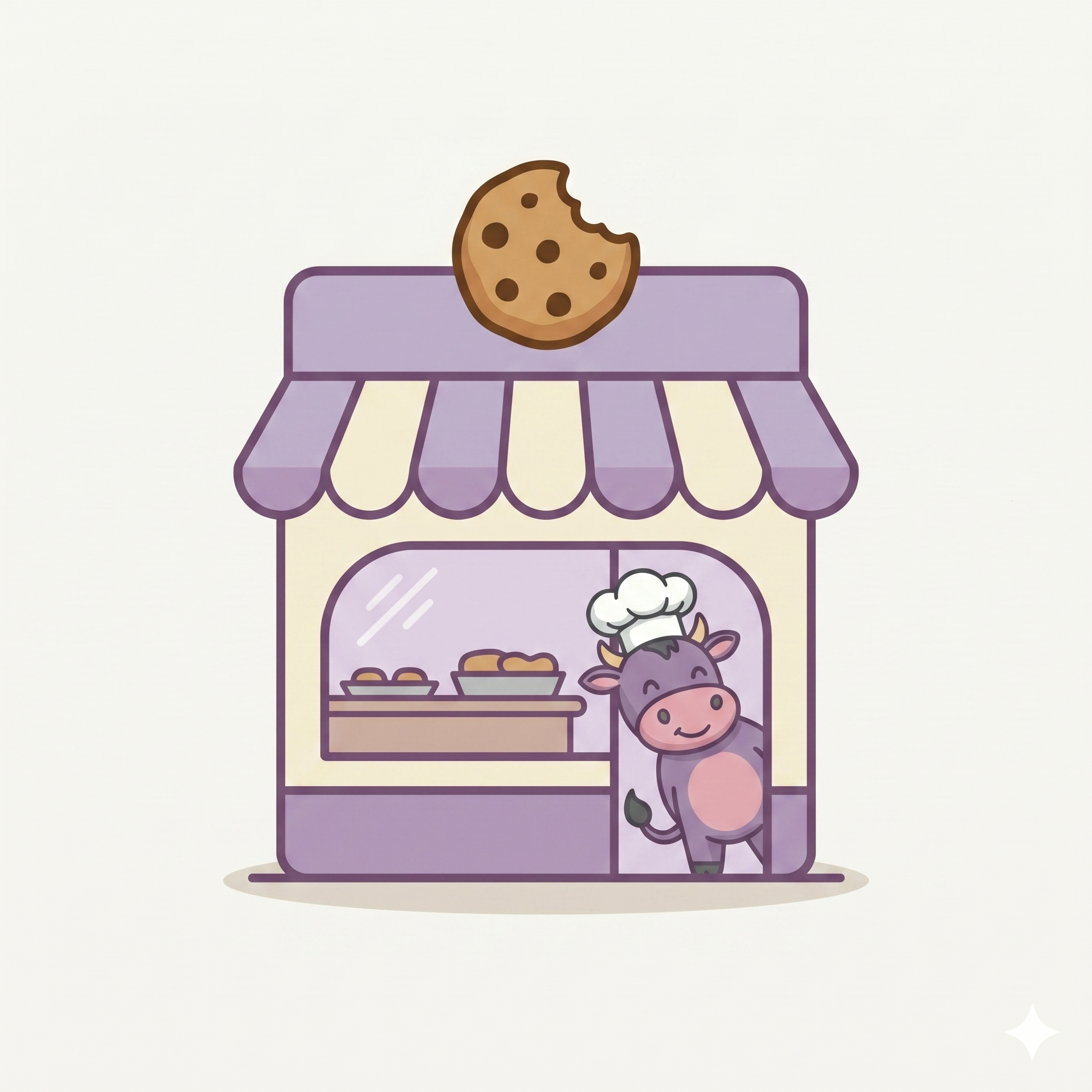 Crumb and Get It Bakery storefront illustration
