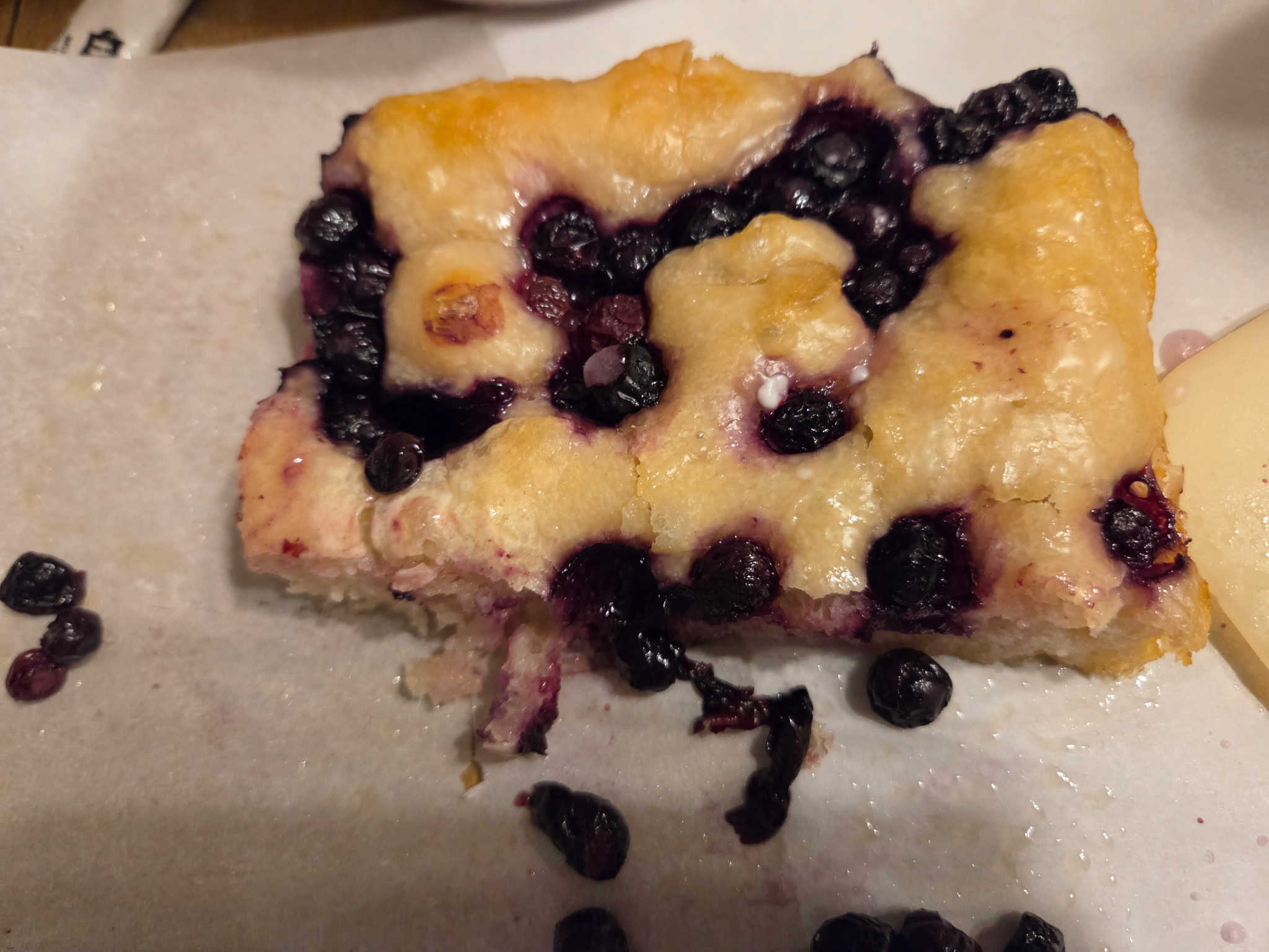 Blueberry Lemon Glaze Focaccia from Crumb and Get It Bakery